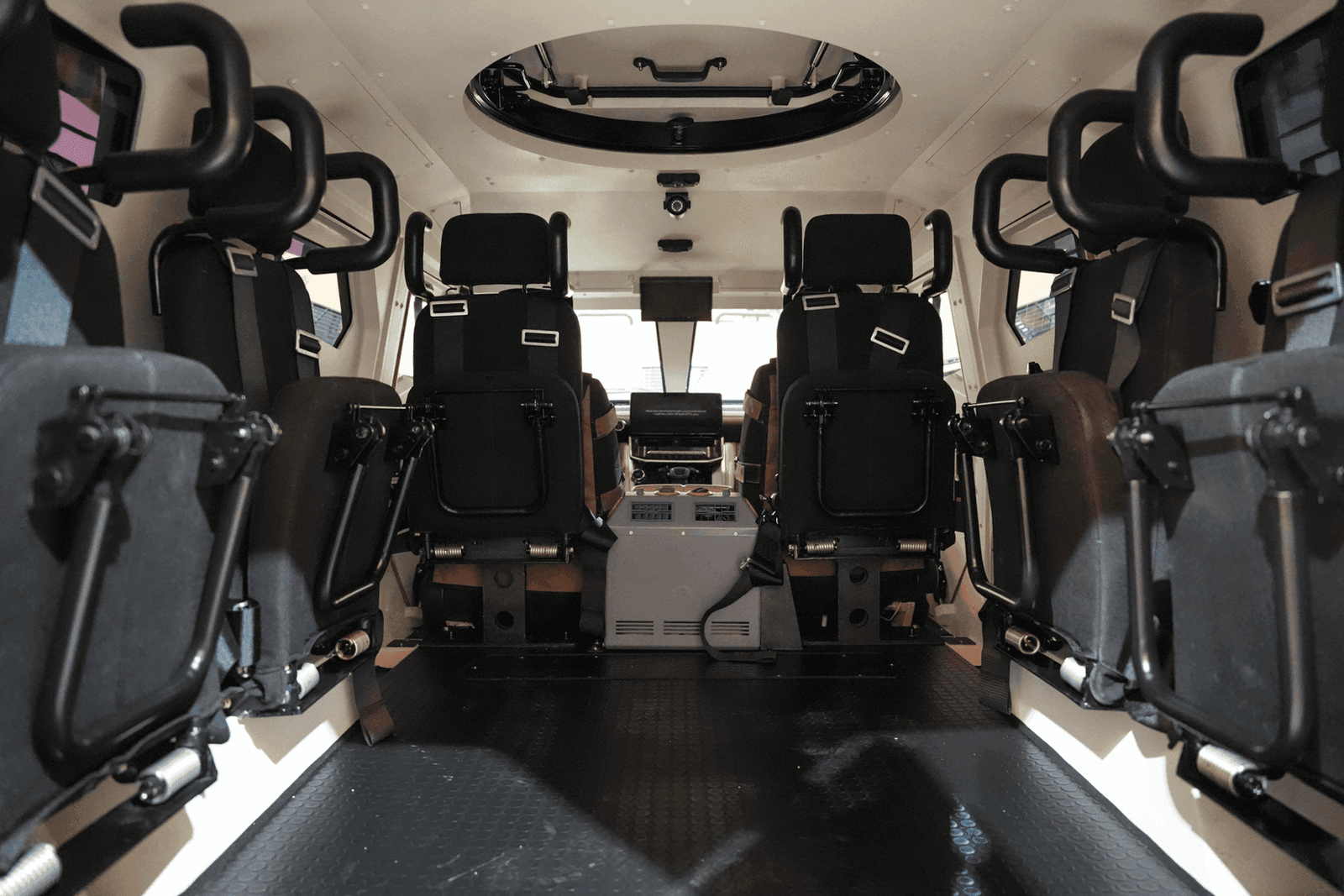 SAV Defender V3 interior rear seating