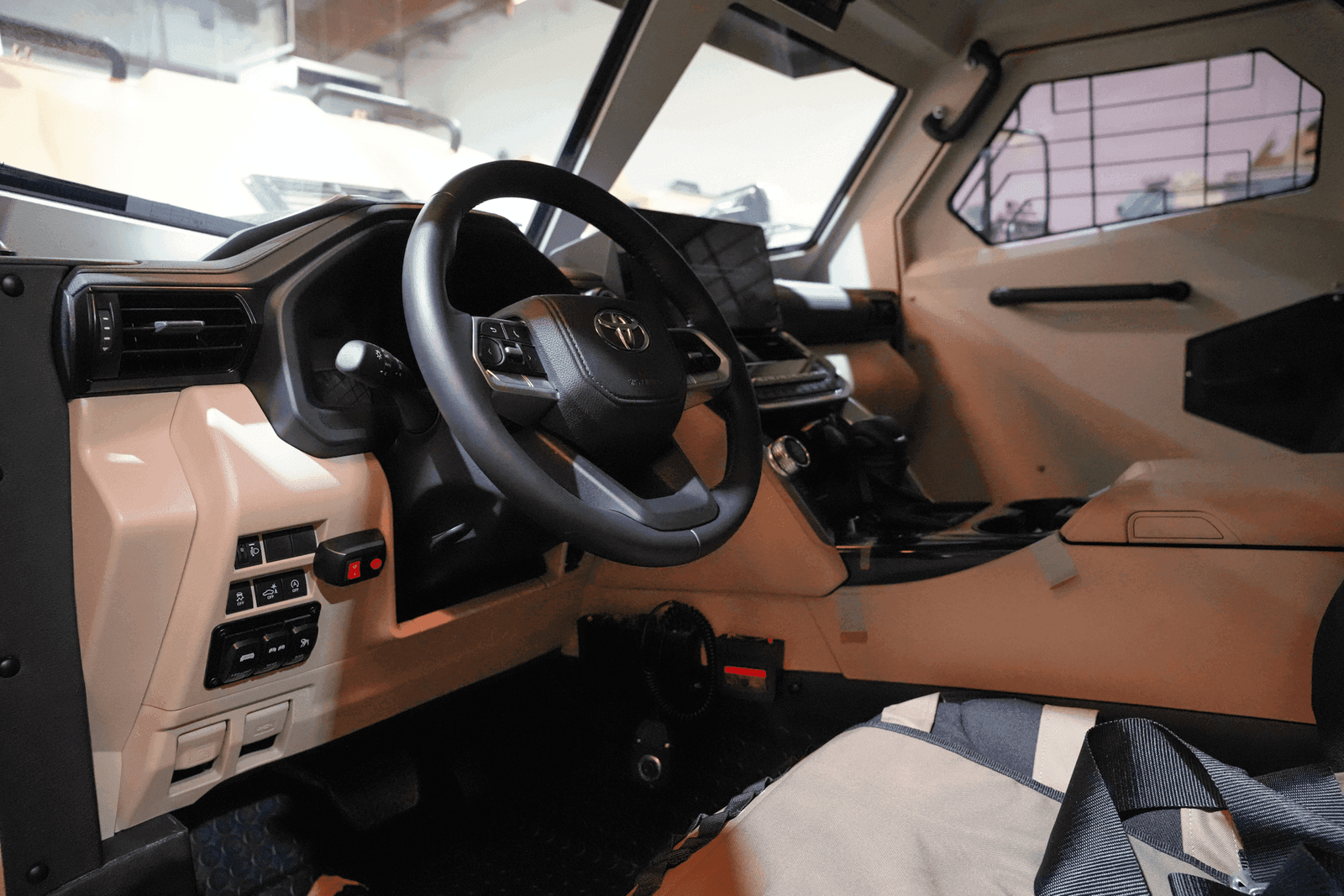 SAV Defender V3 interior dashboard and steering wheel